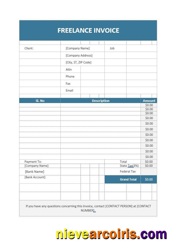 Free Freelance invoice